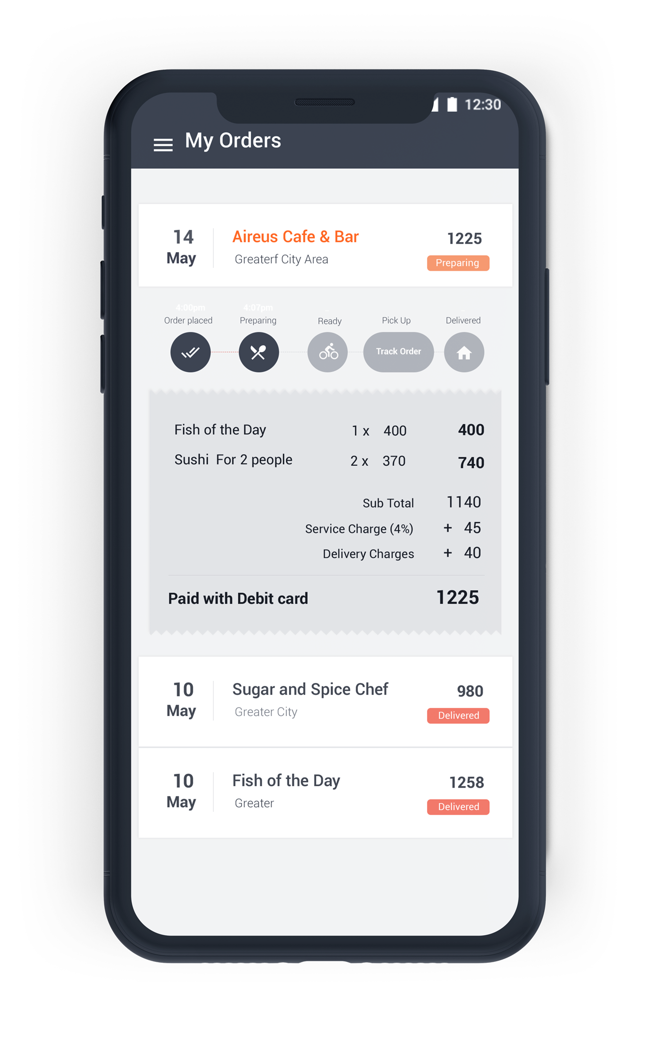 Text-to-pay link confirmation on guest phone