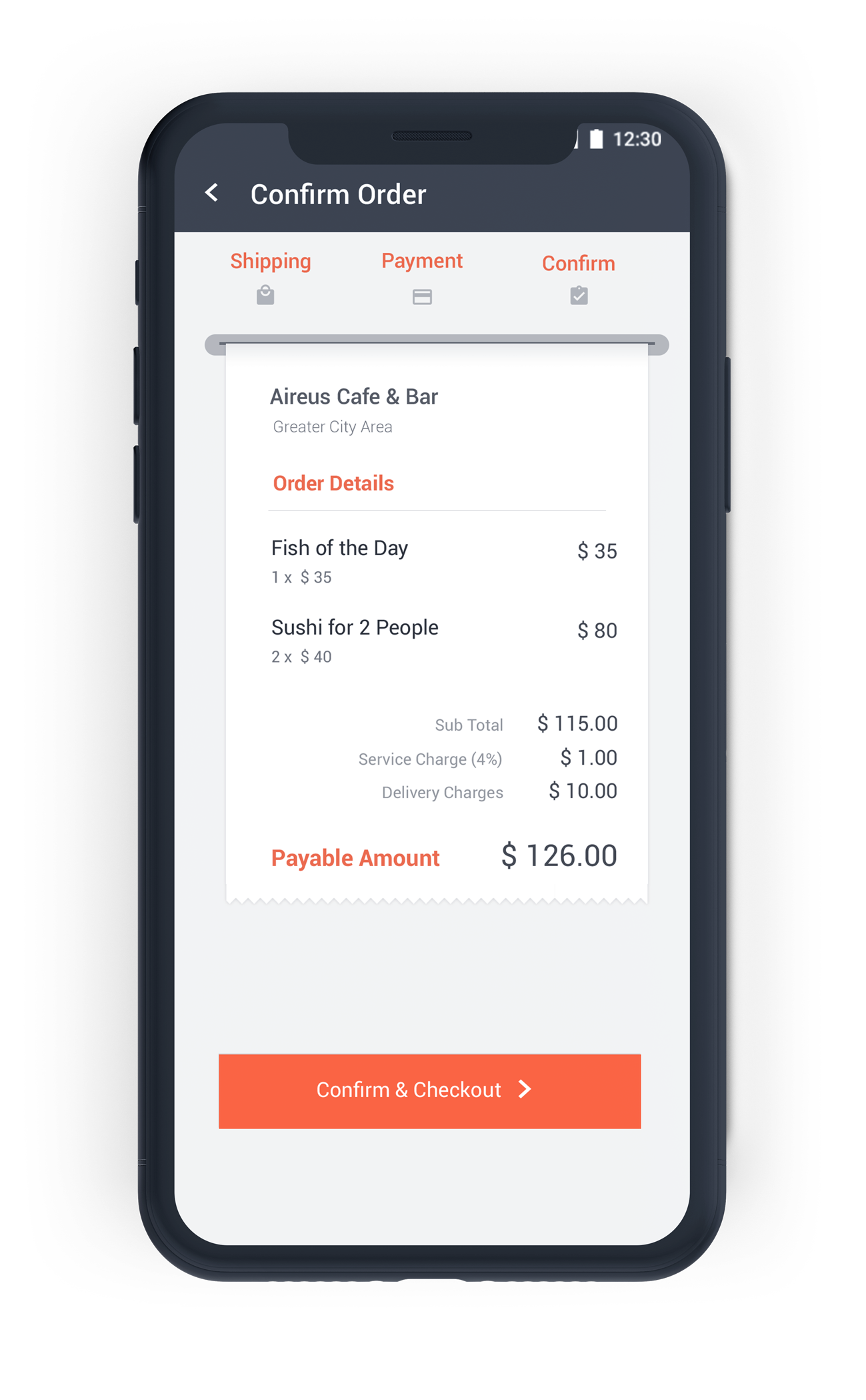 Guest pays from their phone via QR scan