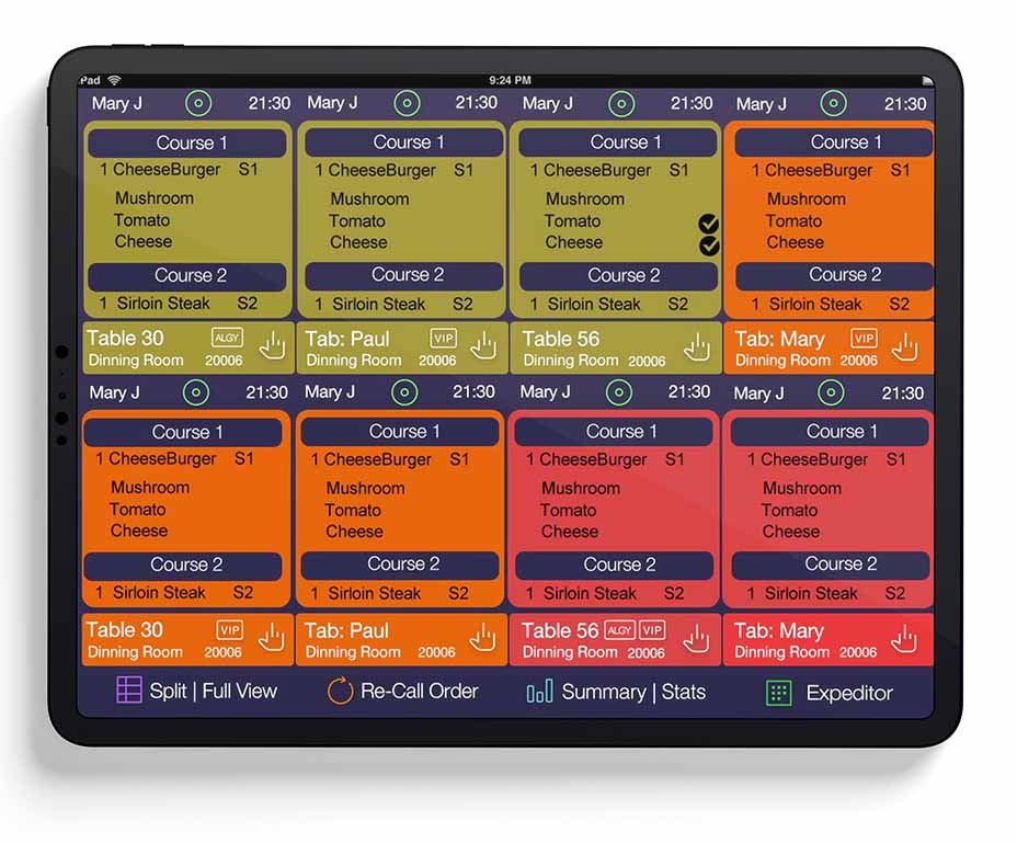 Smart KDS Split View — multiple orders side-by-side