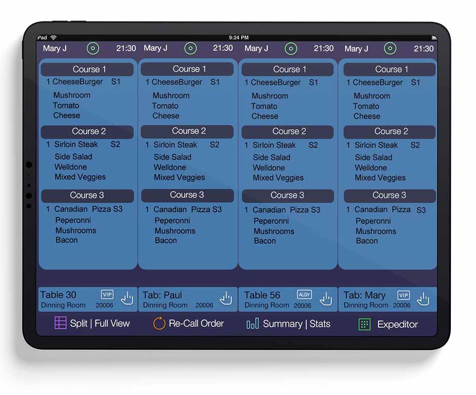 Smart KDS Full View — one ticket at a time, top-to-bottom