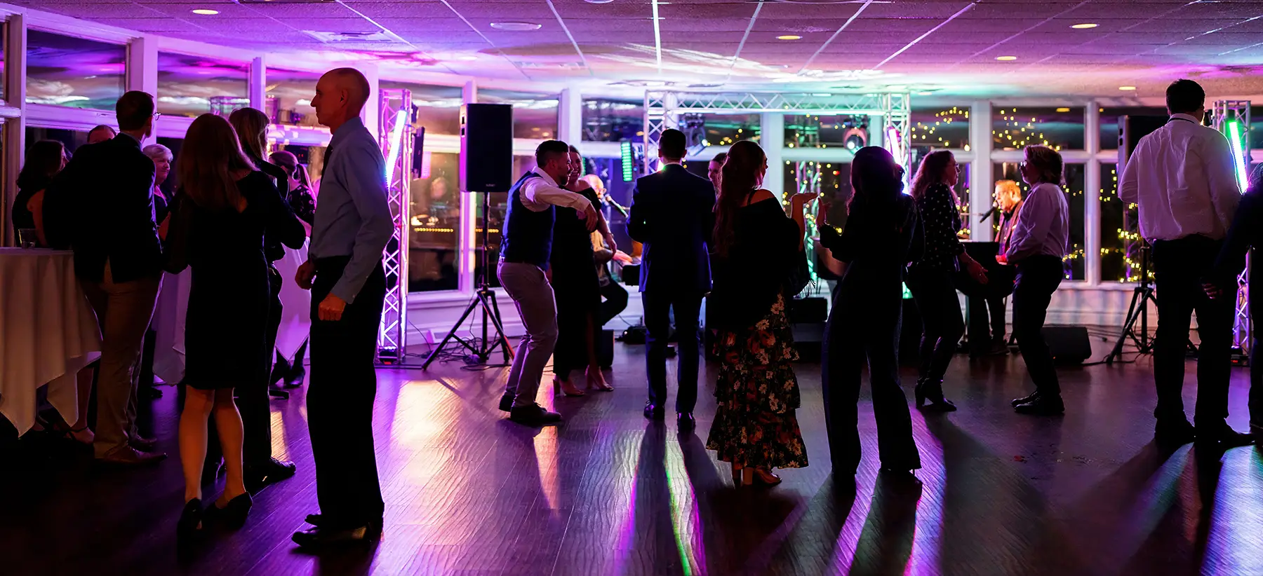 Guests dancing during a Piano Fondue corporate event performance