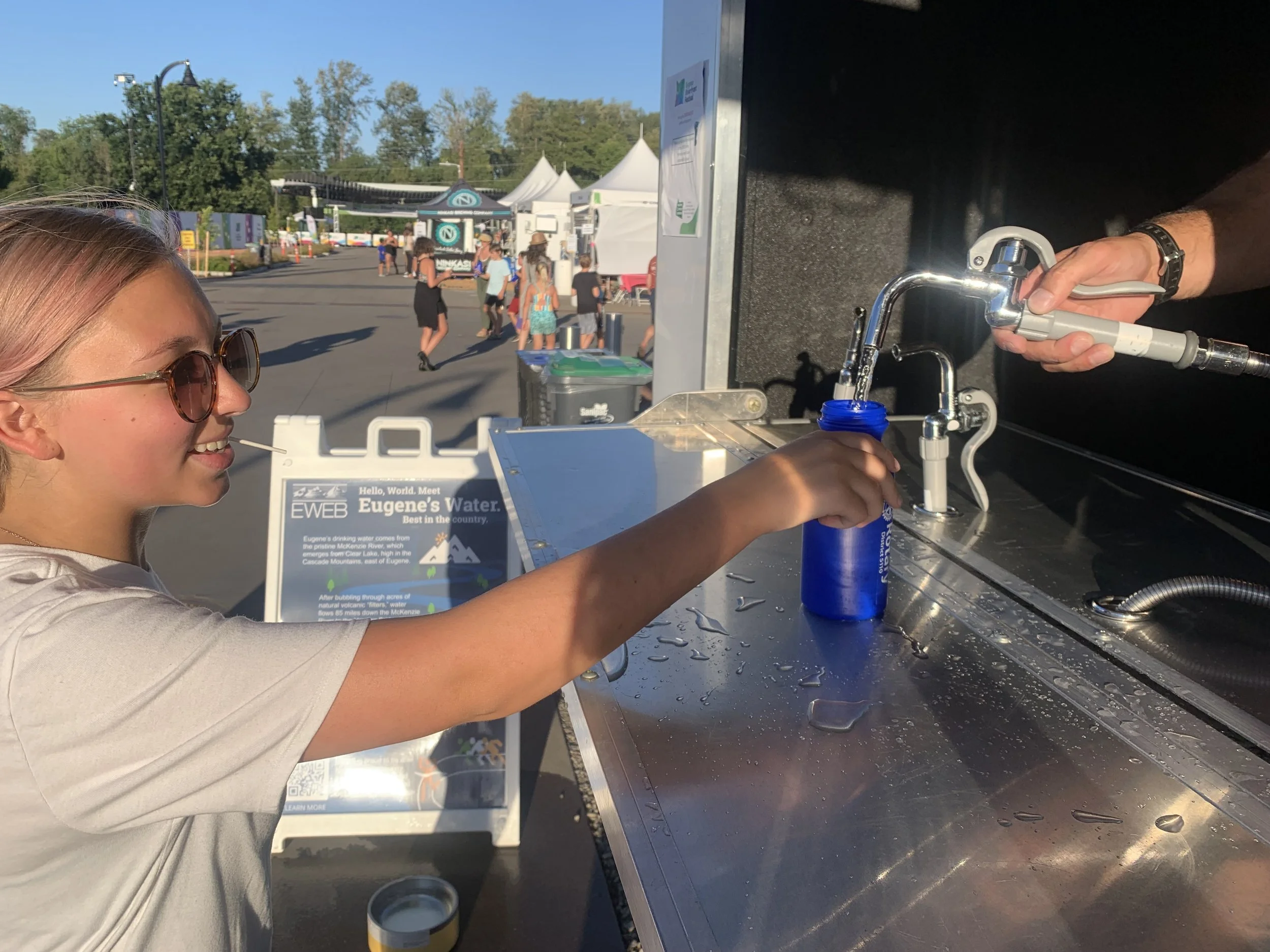 Refillable water station at The Eugene RiverFront Festival