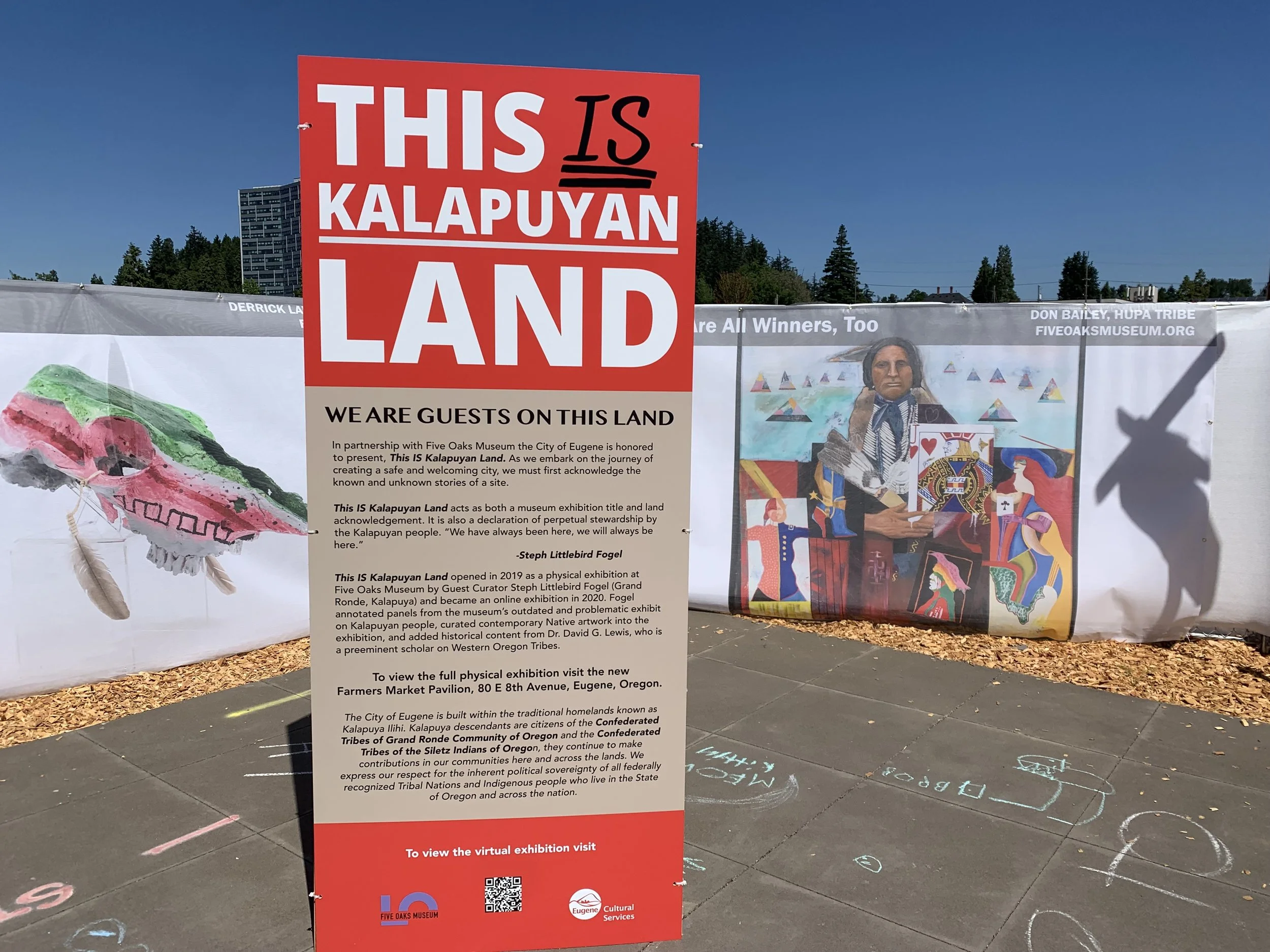 "This is Kalapuyan Land" signage at The Eugene RiverFront Festival