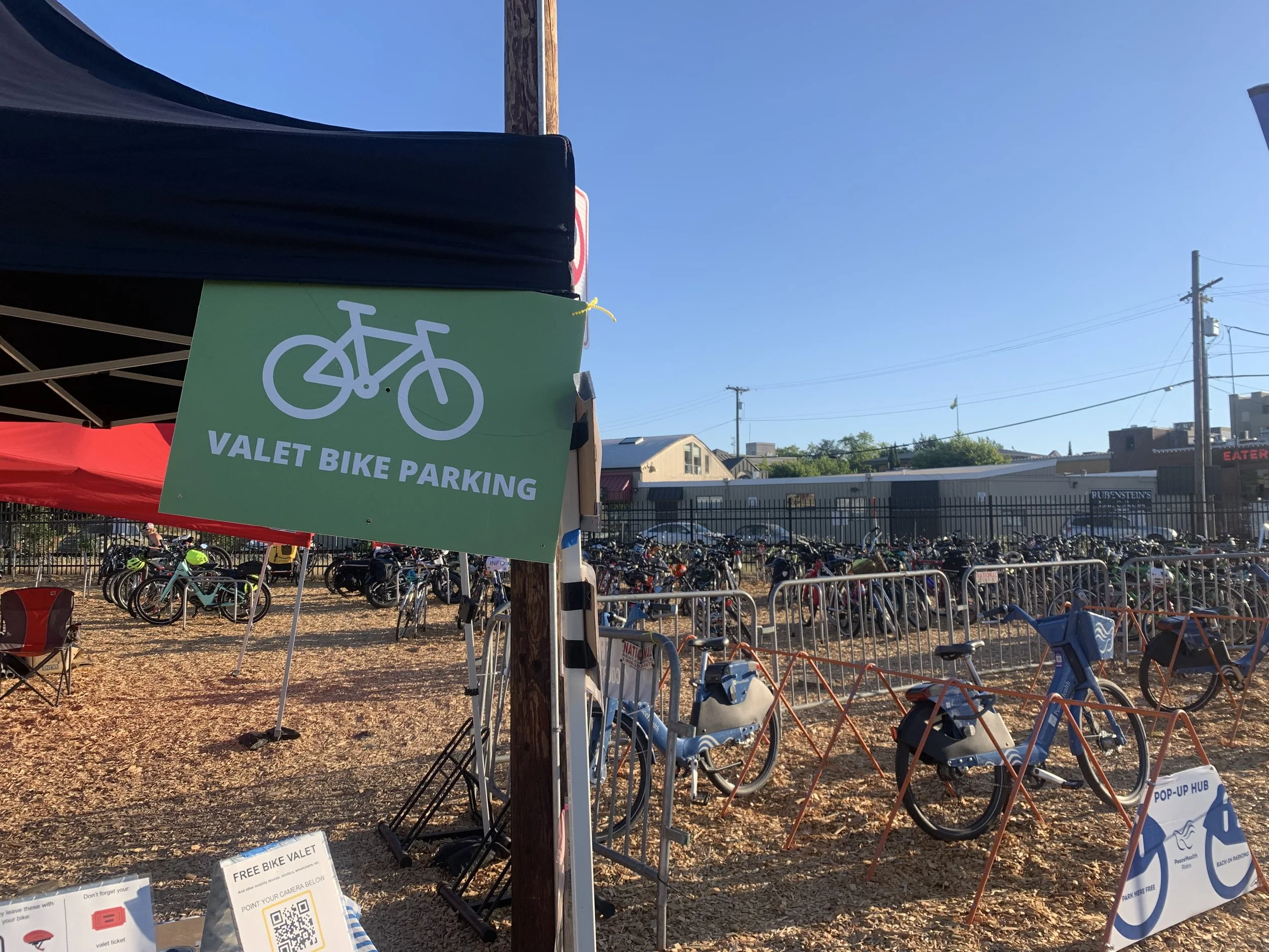 Bike Valet station at The Eugene RiverFront Festival