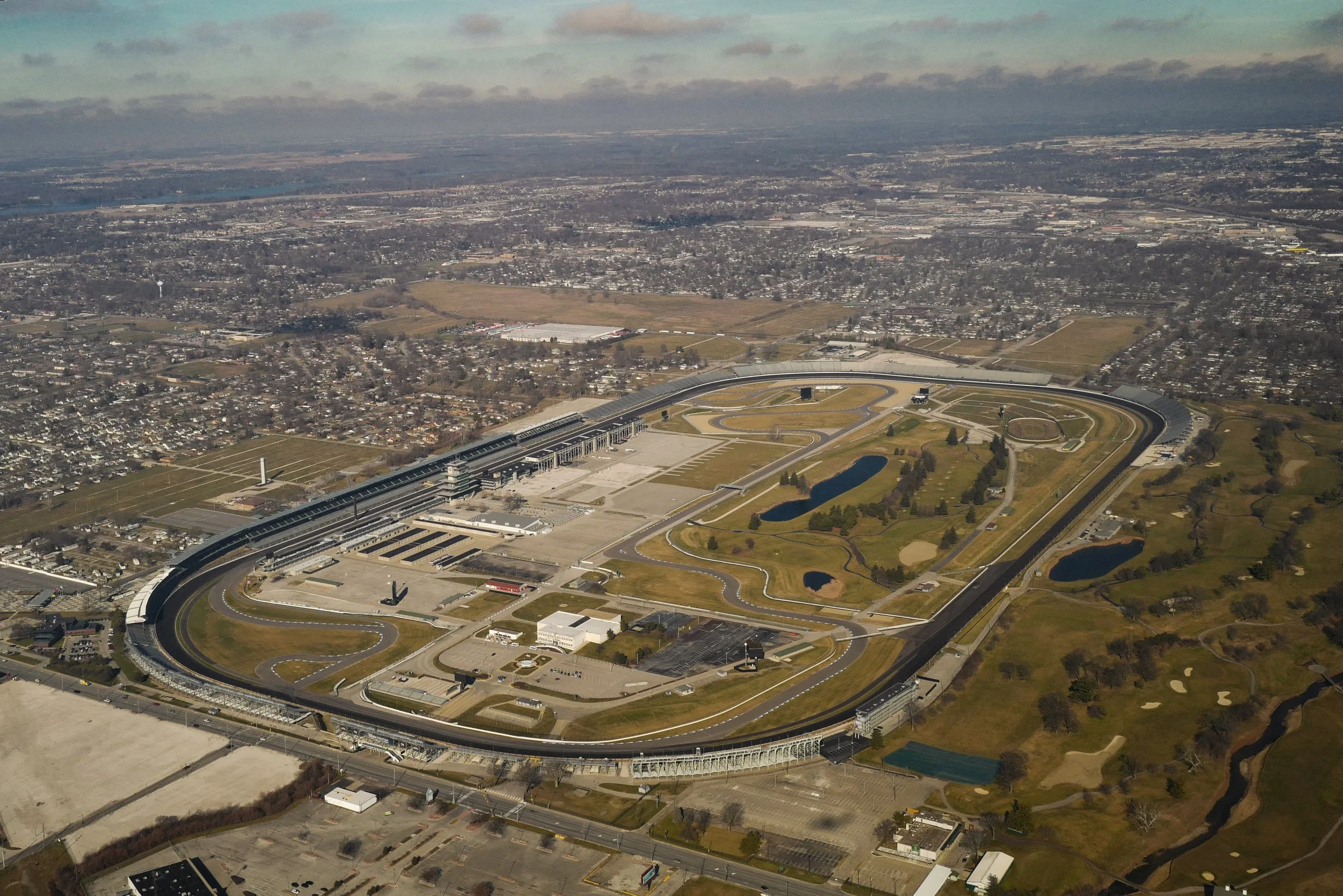 Aerial photo of Indianapolis Motor Speedway