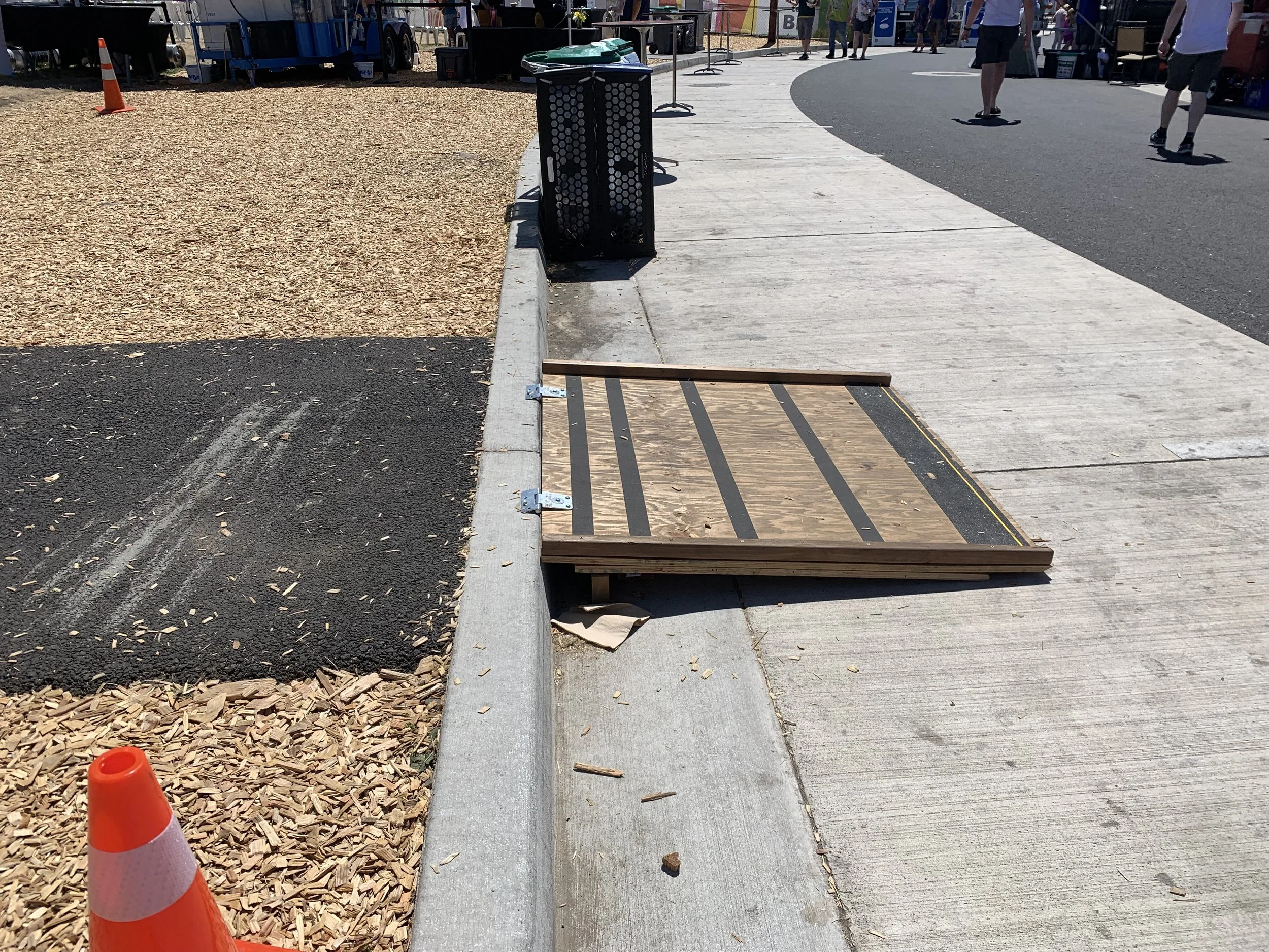 Wheelchair accessibility ramp at The Eugene RiverFront Festival