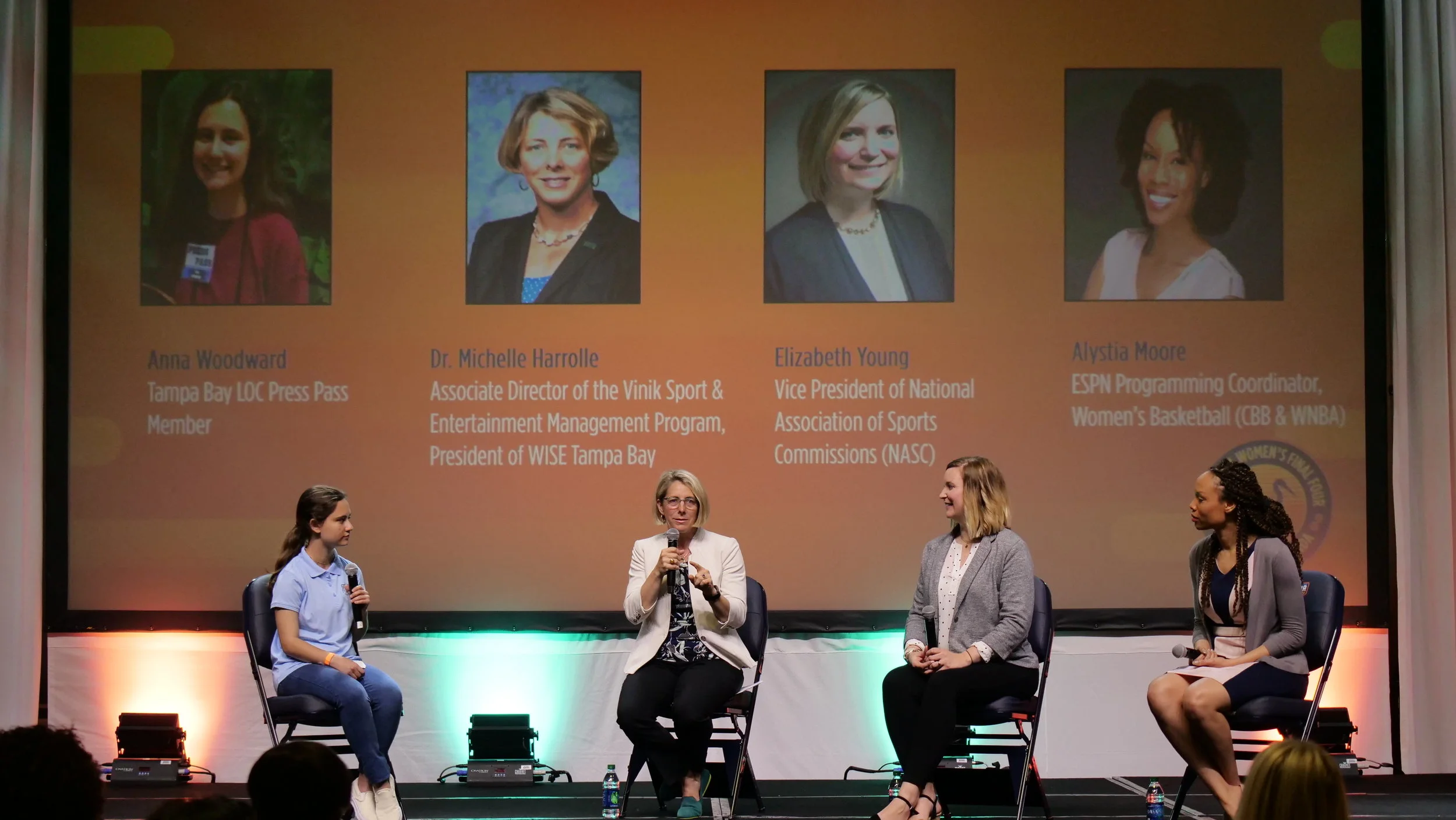 Beyond the Baseline events were organized to empower, educate and inspire women and girls and provided experiential opportunities for young women interested in sports media. (Photo: Tampa Bay Local Organizing Committee)