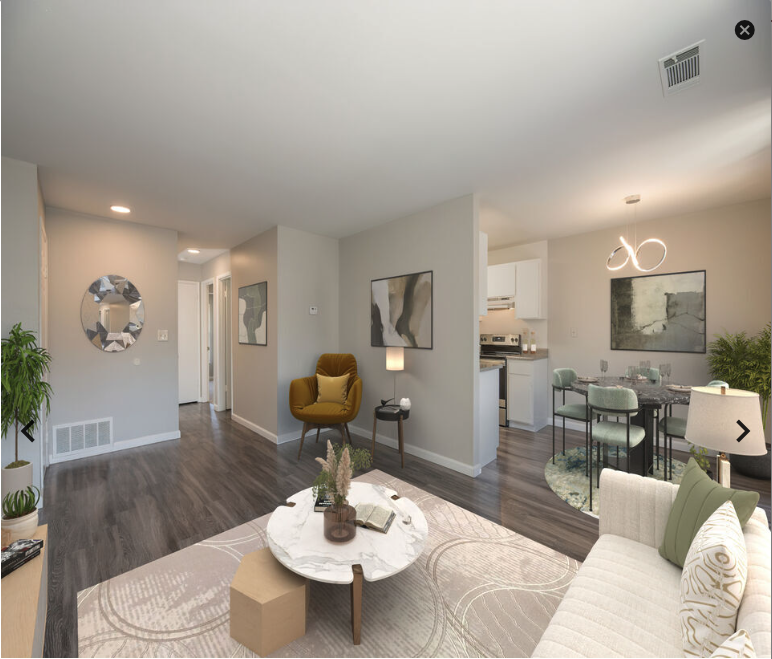Living room rendering