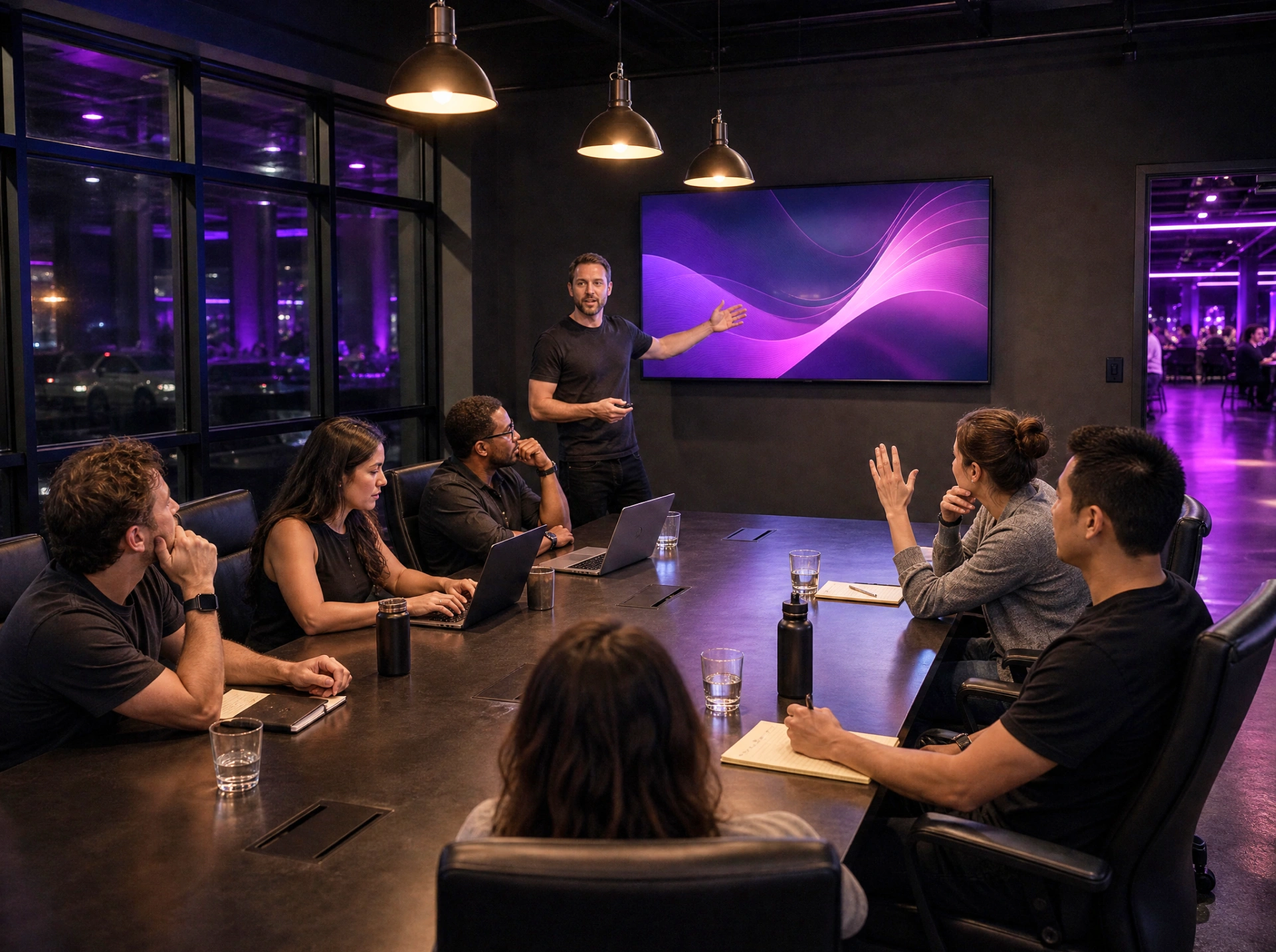 Corporate meeting space at Grid City VR