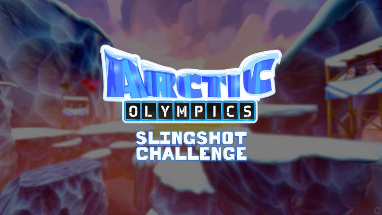 Arctic Olympics VR snowball game key art