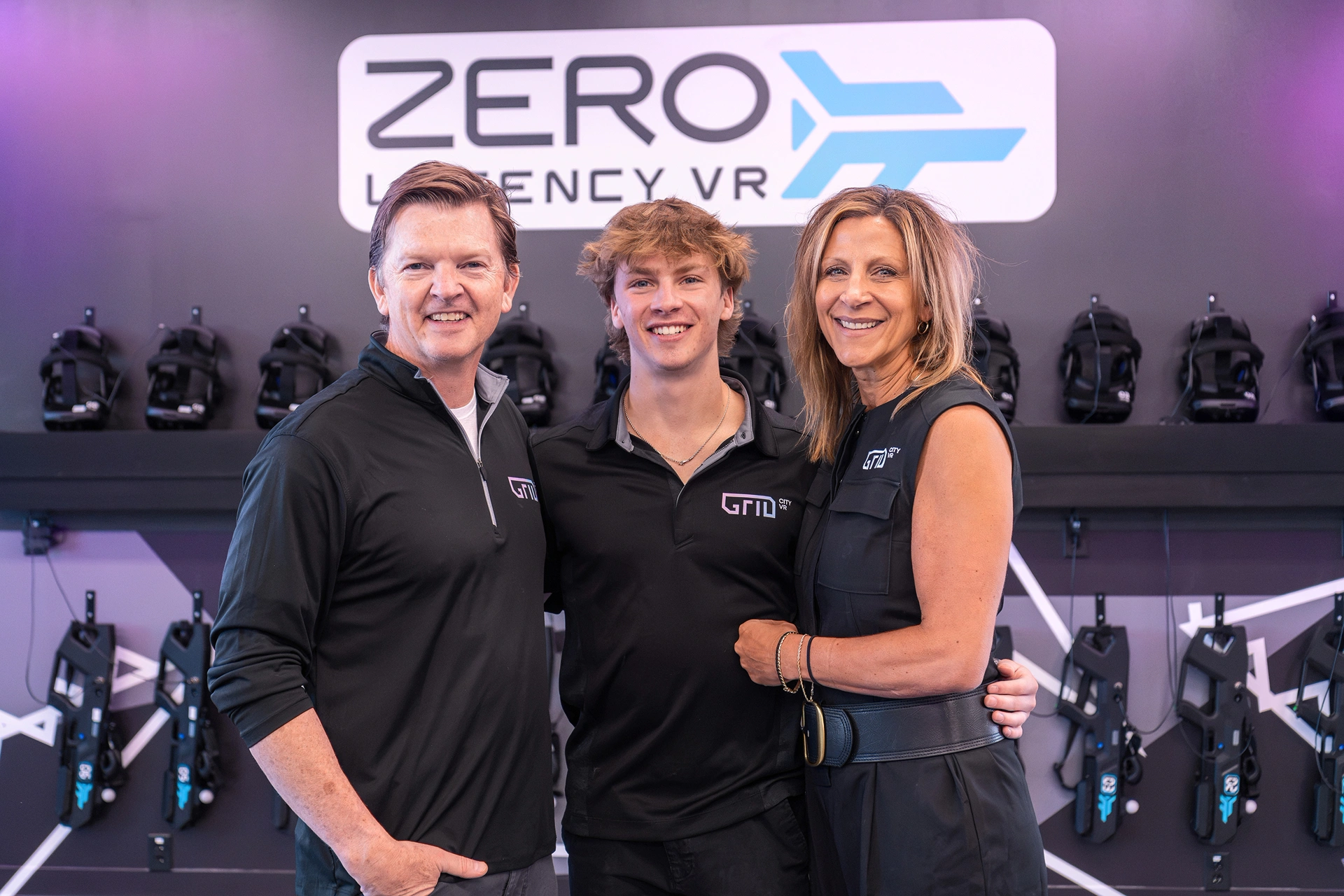 The Skaalerud family who founded Grid City VR near Denver