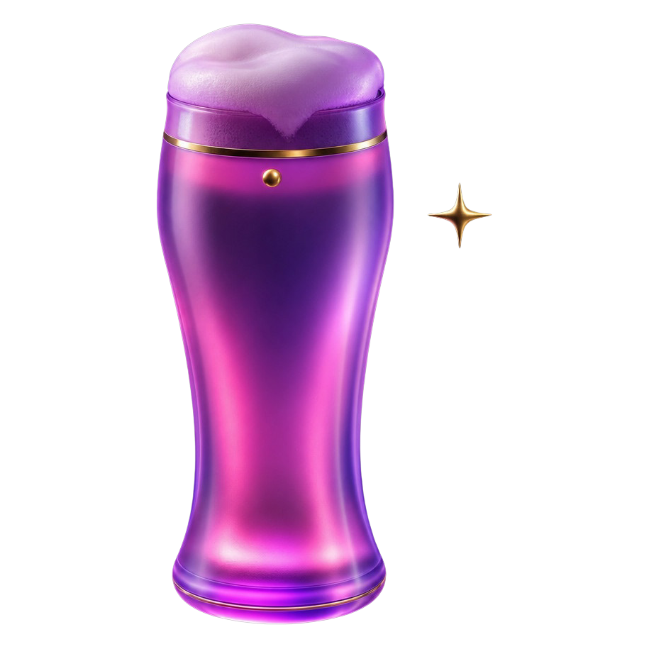 Frosted glass 3D beer glass illustration