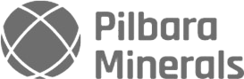 A logo of Pilbara Minerals.