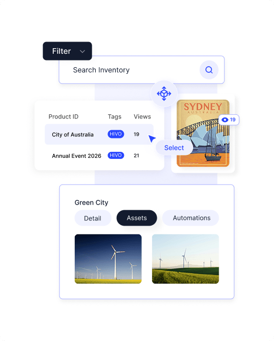 HIVO Product Inventory Management interface