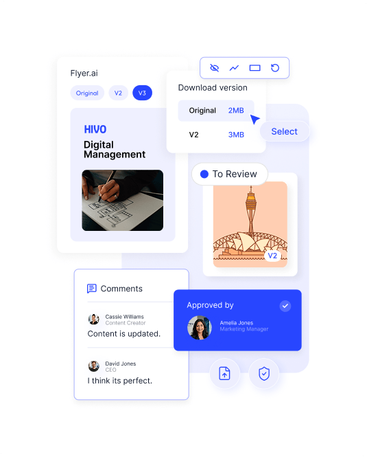 HIVO Online Proofing interface