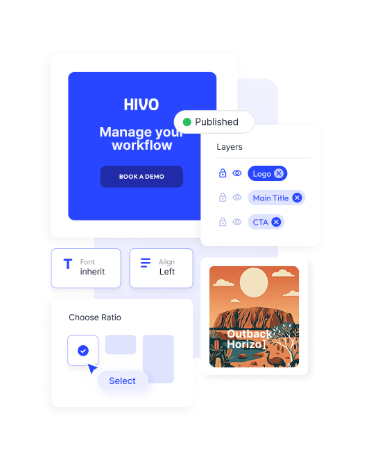 HIVO Content Templates interface