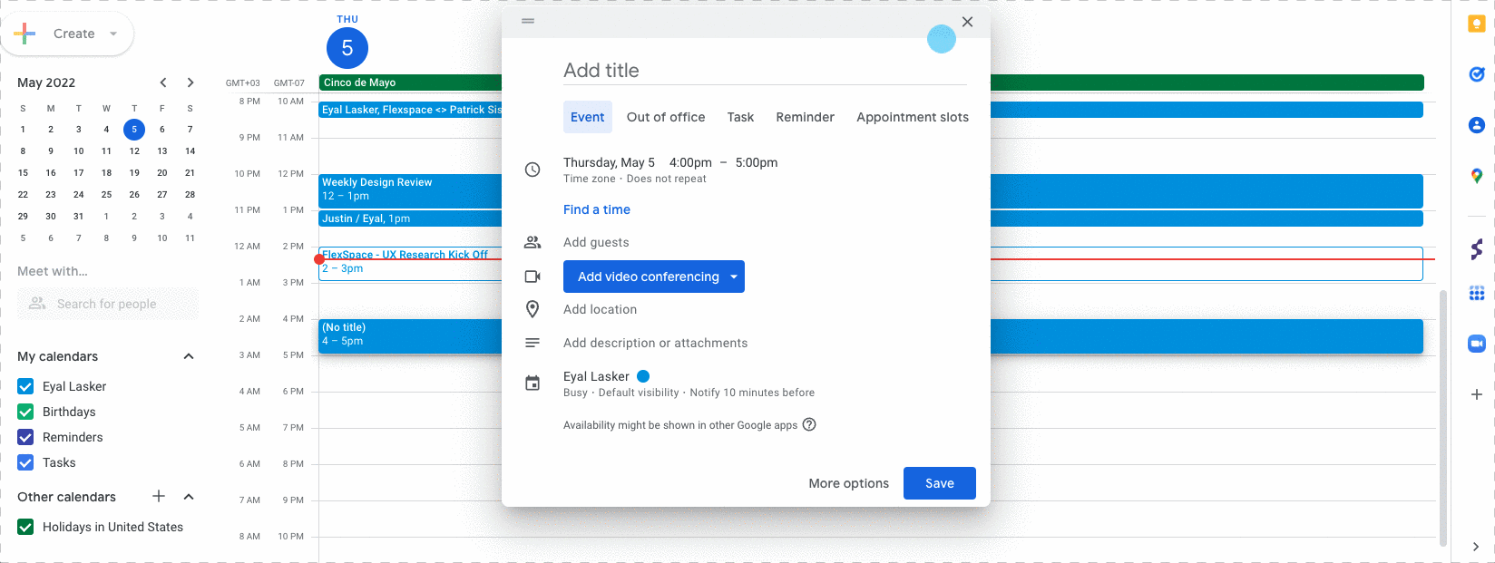 Flexspace User Interface