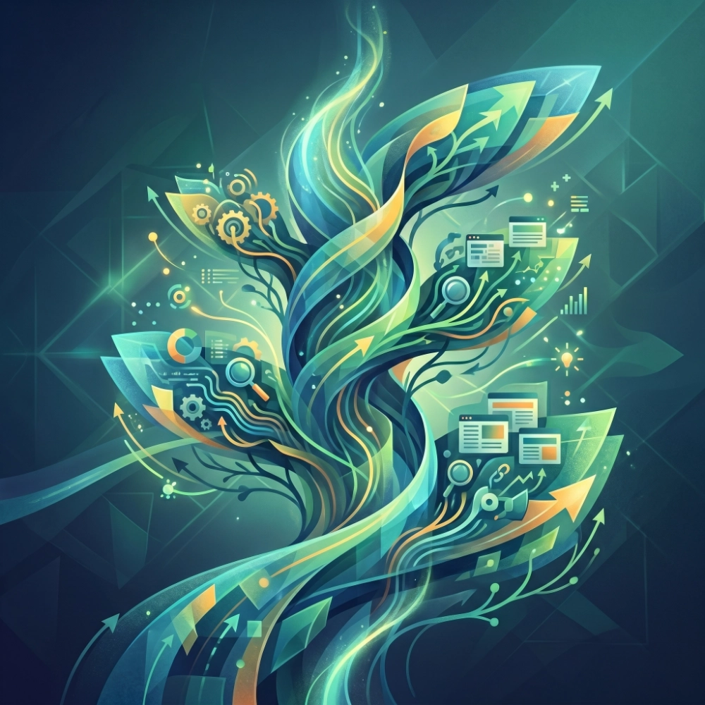 An abstract illustration of organic growth.