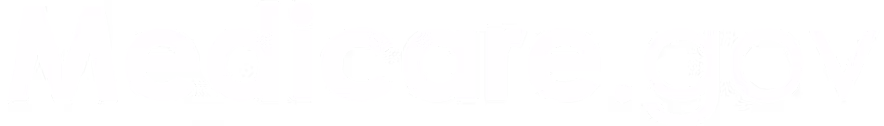 Text logo reading Medicare.gov in white font on black background.