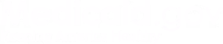 Medicaid.gov logo with the tagline 'Keeping America Healthy' in white text.