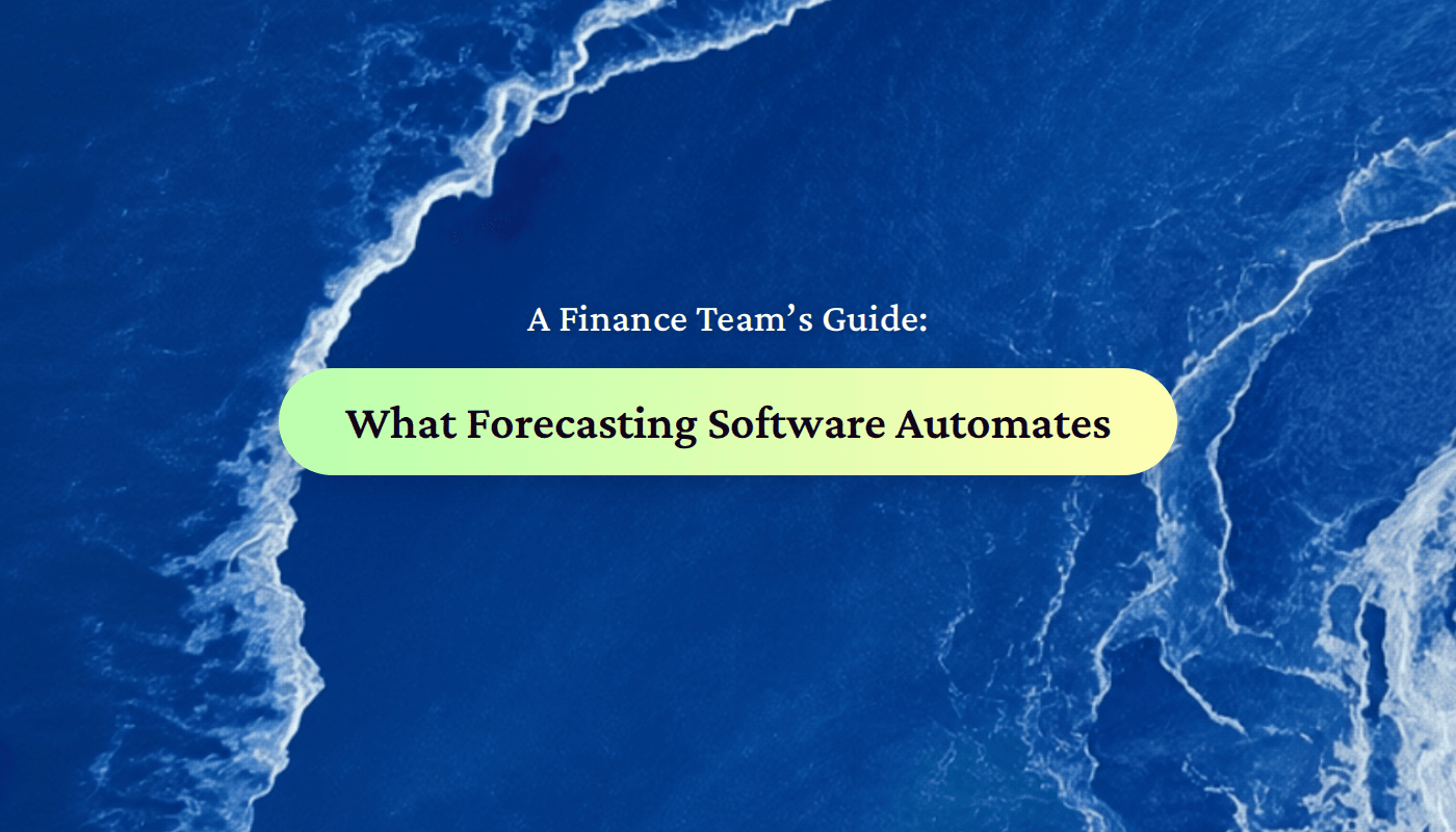 Abstract navy seascape hero for Float's guide to what cash flow forecasting software automates