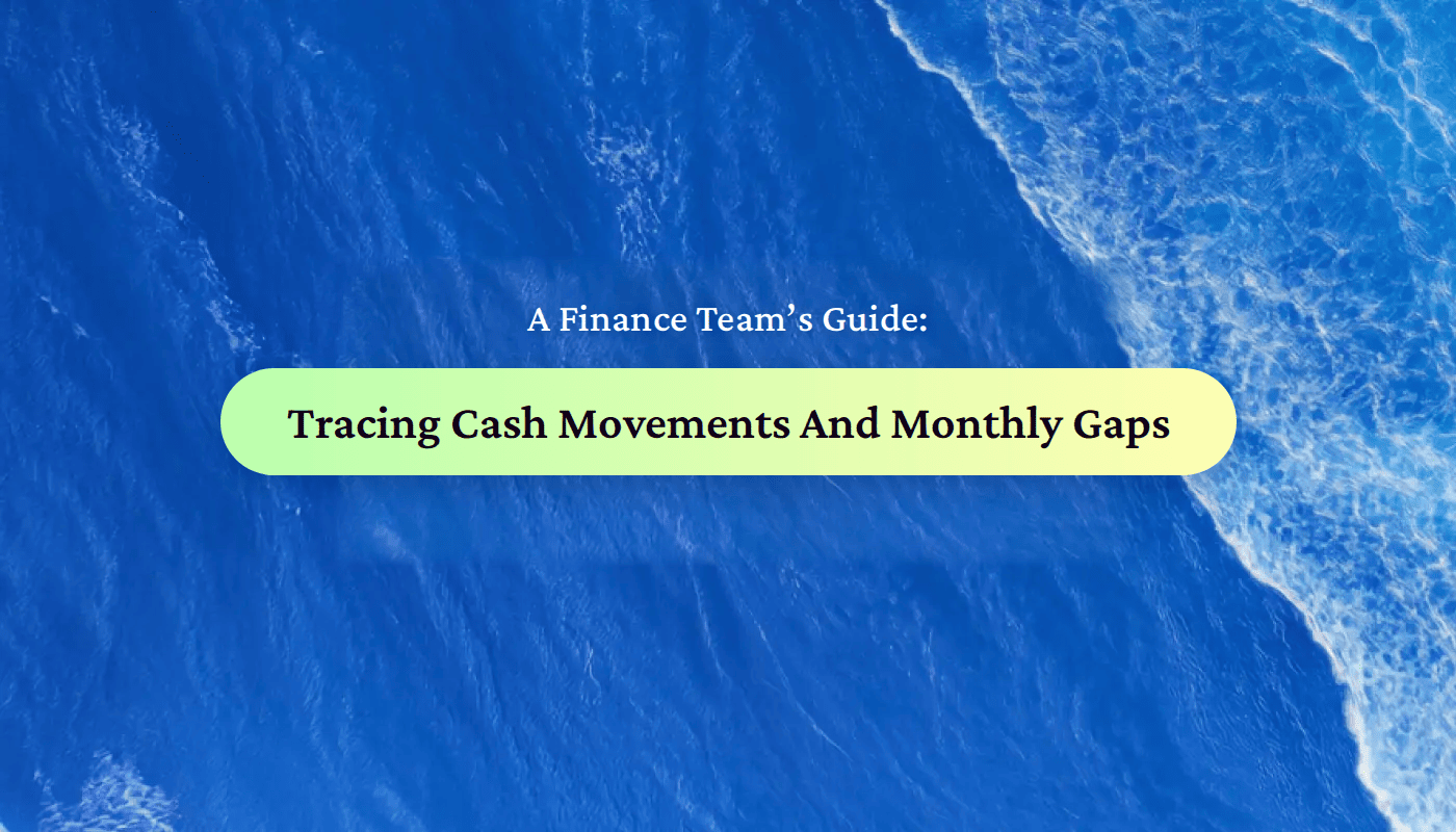 Abstract navy seascape hero for Float's guide to tracing overnight cash movements and recurring monthly cash gaps