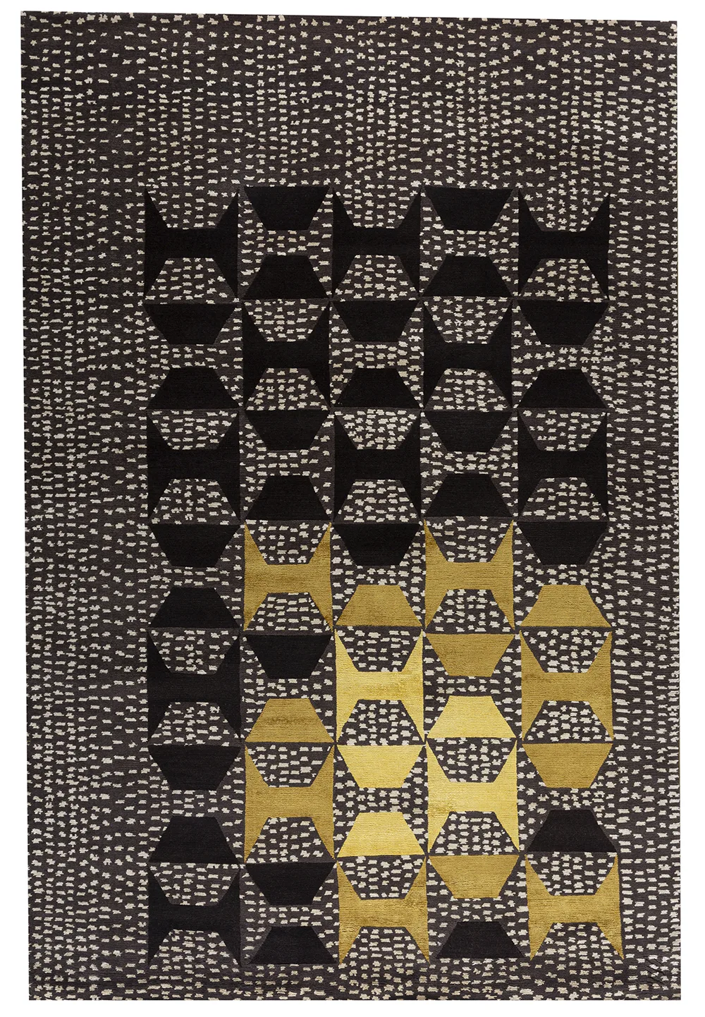 Tapis Macassar, noué main laine de l'Himalaya, collection Nepalese Rugs