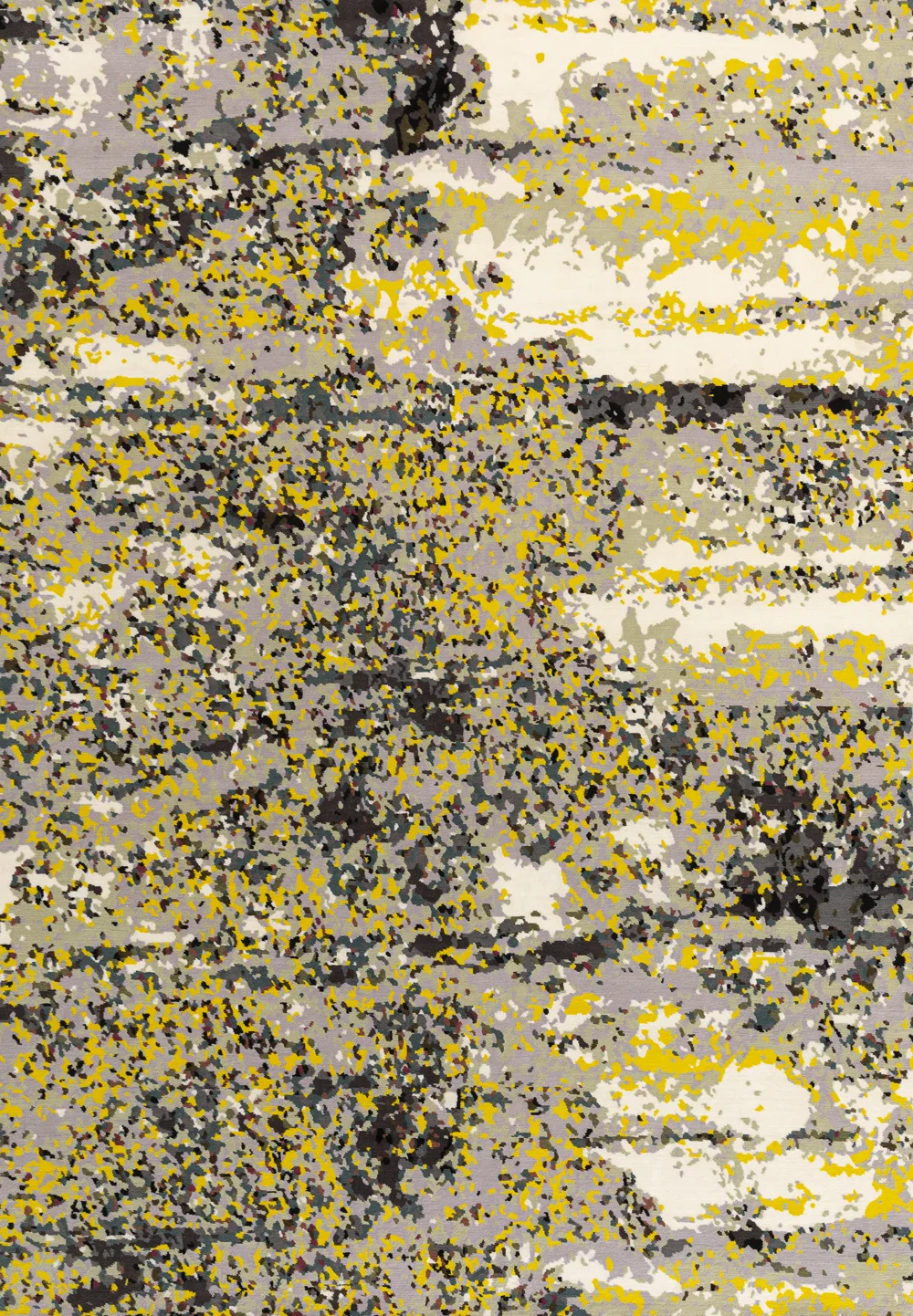 Tapis Kuros Quartz, noué main, collection Spatial d'Emmanuel Thibault