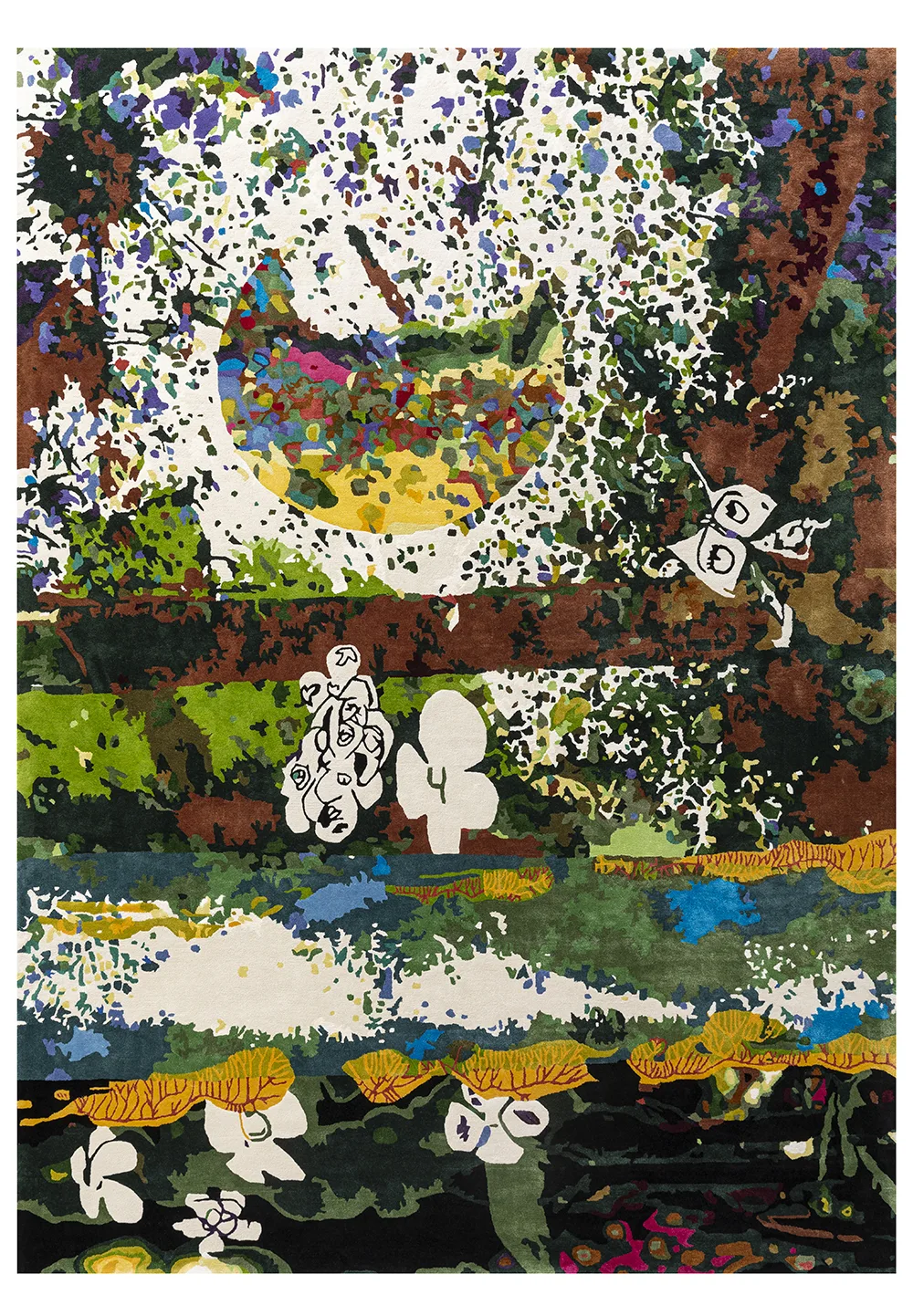 Tapis Clairière, tufté main, collection Paintings de Jean-Paul Espinosa