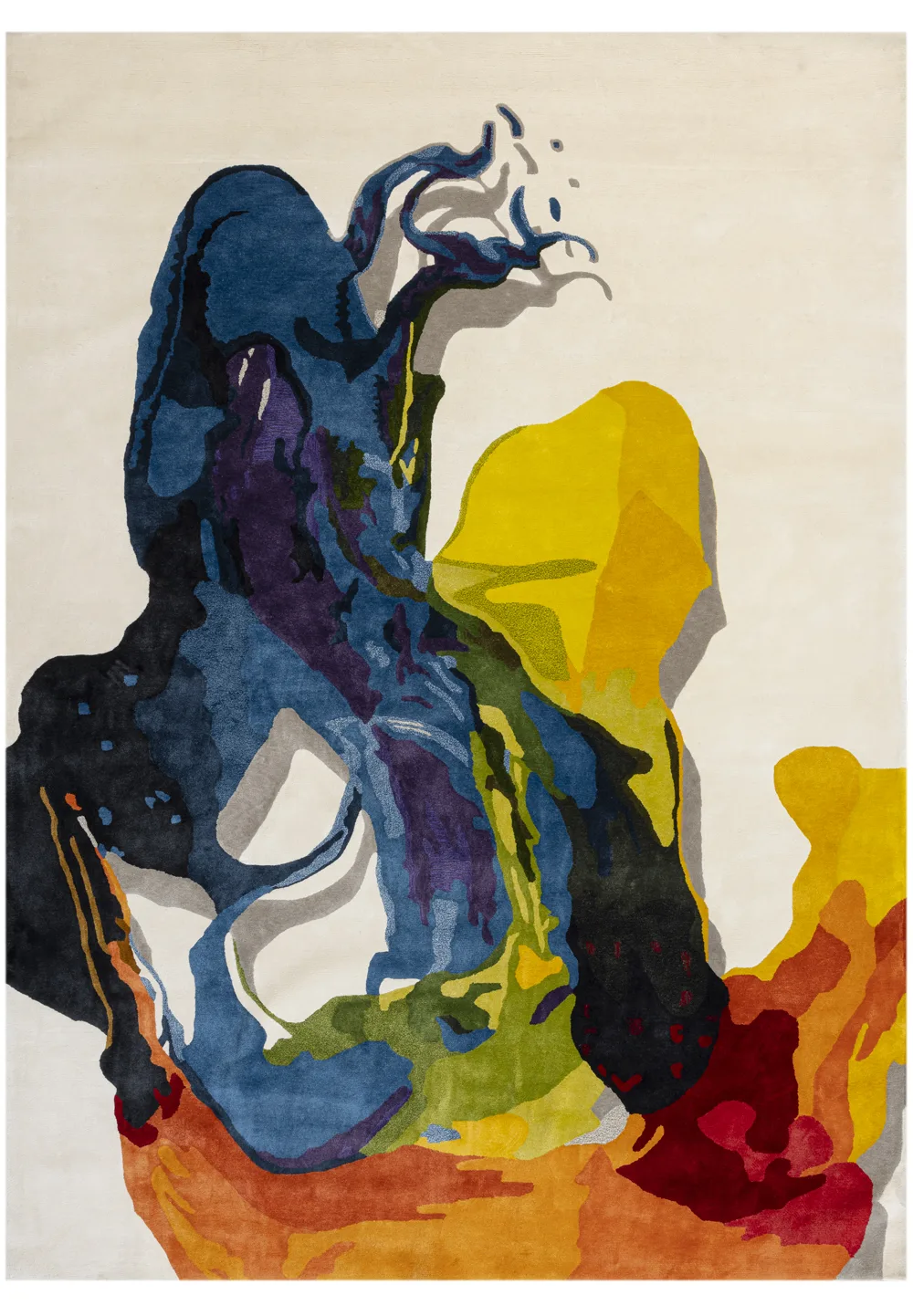 Tapis Colorful, tufté main, collection Paintings de Jean-Paul Espinosa