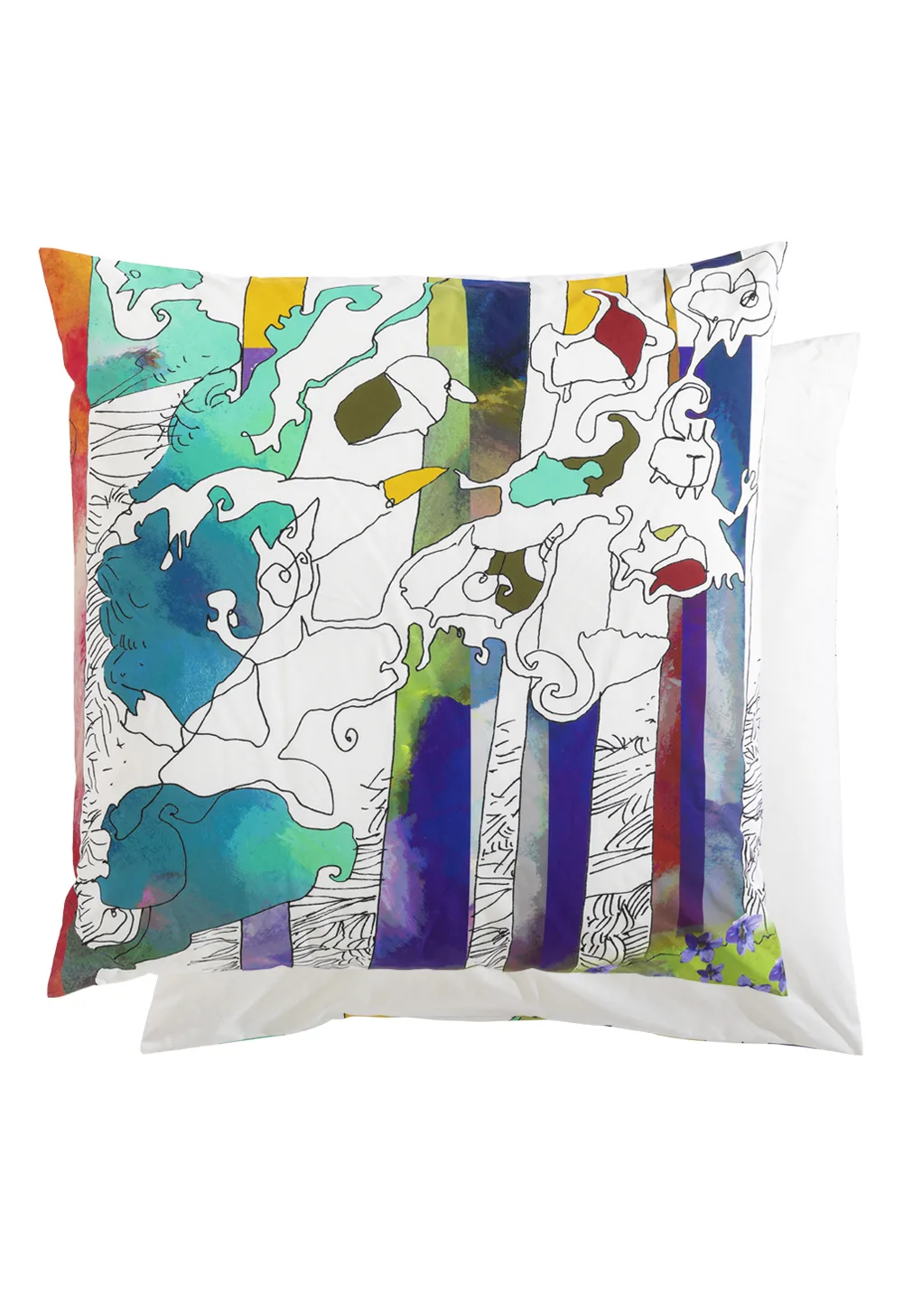 Coussin de sol Forêt de Cristal Blanc, collection Paintings