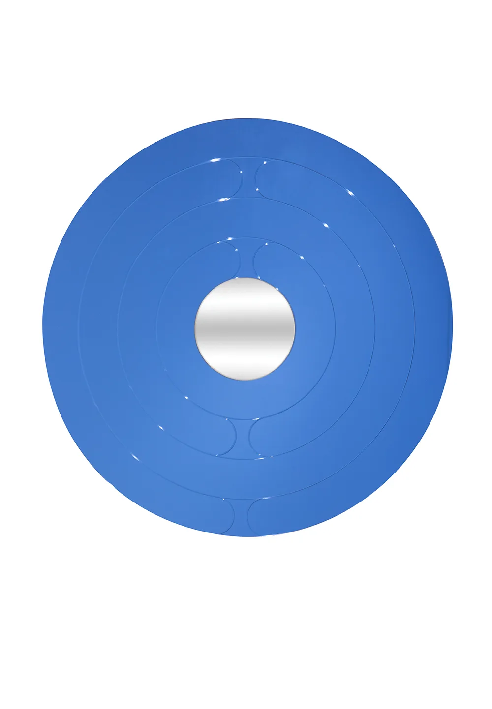 Miroir Mircur Bleu Cobalt, verre teinté biseauté, collection Minotor