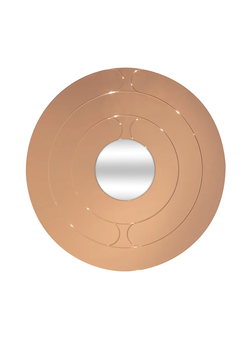 Miroir Mircur Or Rose, verre teinté biseauté, collection Minotor
