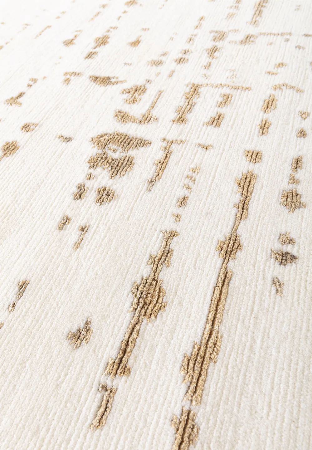 Tapis Percée Blanc, collection Sur le fil