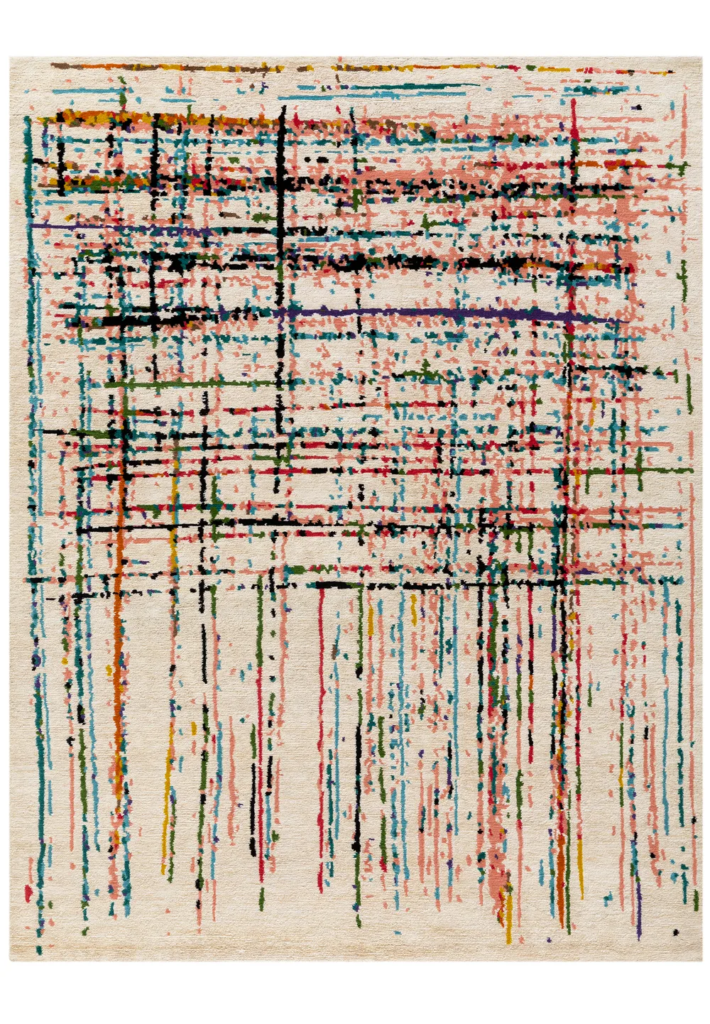 Tapis Natte de Renaud Allirand, noué main, collection Sur le fil