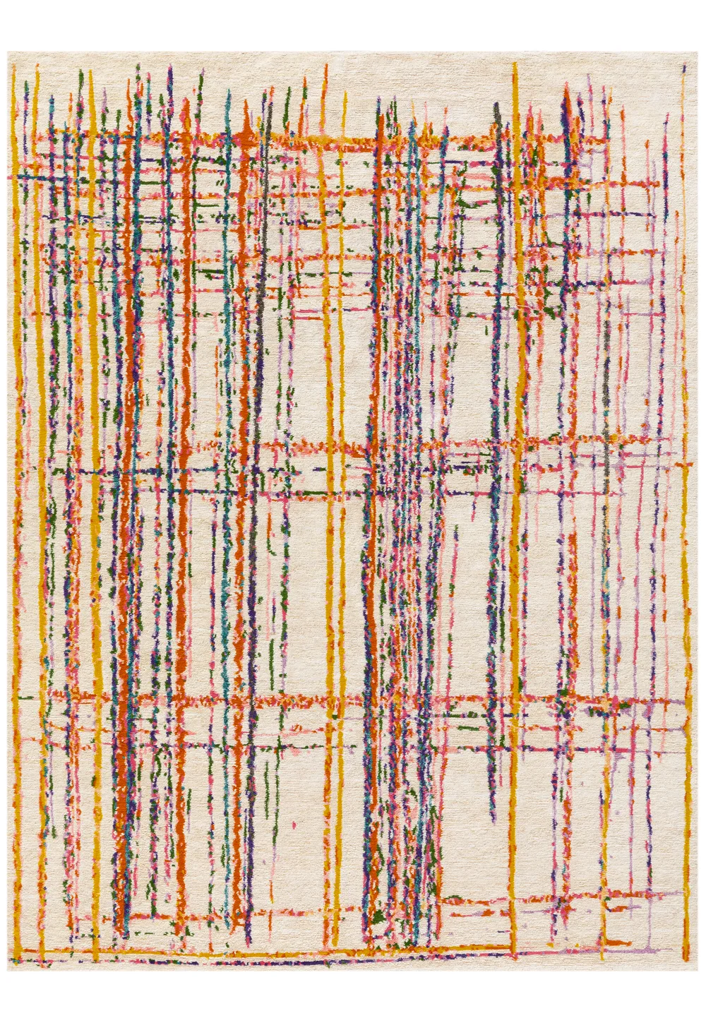 Tapis Canisse de Renaud Allirand, noué main, collection Sur le fil