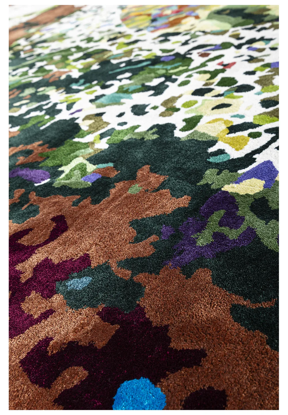 Tapis Clairière, tufté main, collection Paintings de Jean-Paul Espinosa