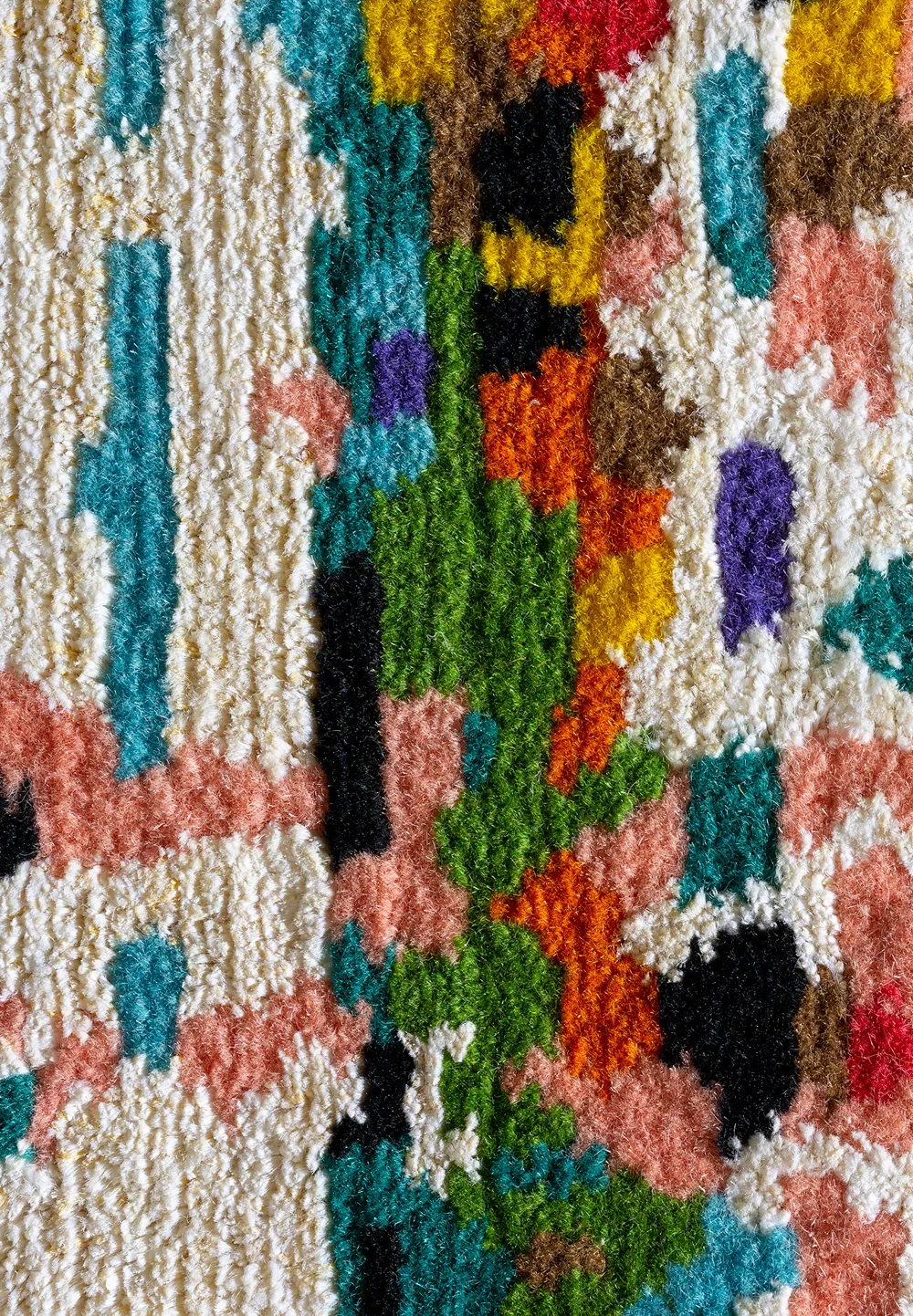 Tapis Natte de Renaud Allirand, noué main, collection Sur le fil