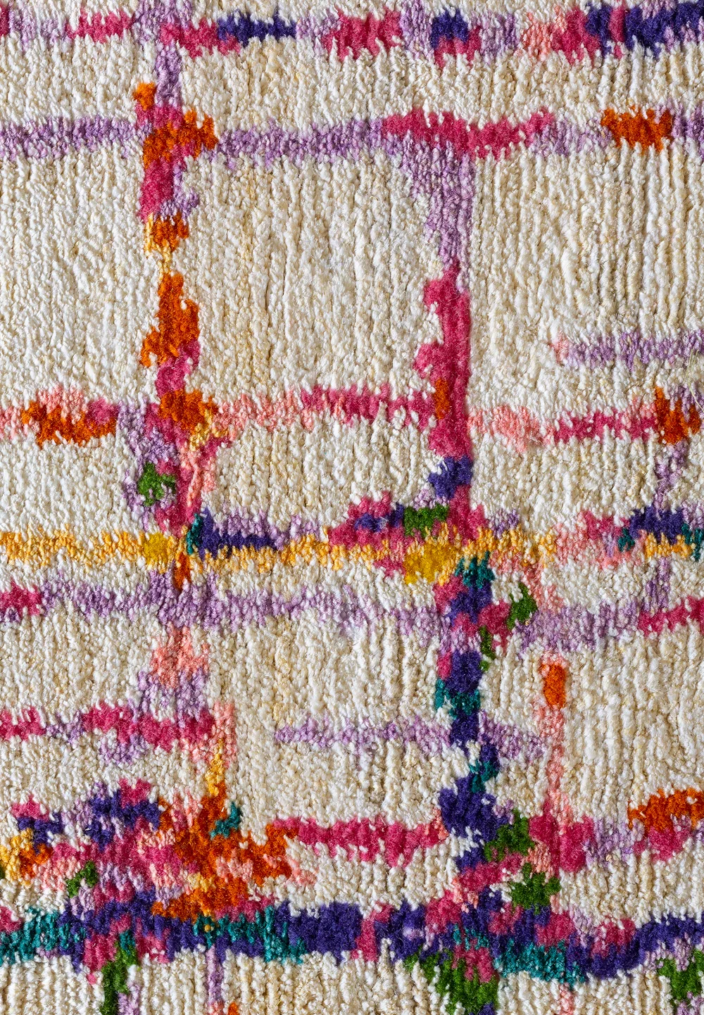 Tapis Canisse de Renaud Allirand, noué main, collection Sur le fil