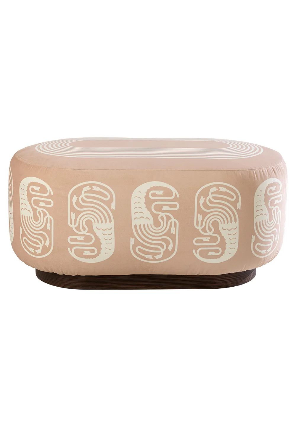 Pouf Hydre Oblong de Christian Signorel, collection Bestiaire, coloris Camée