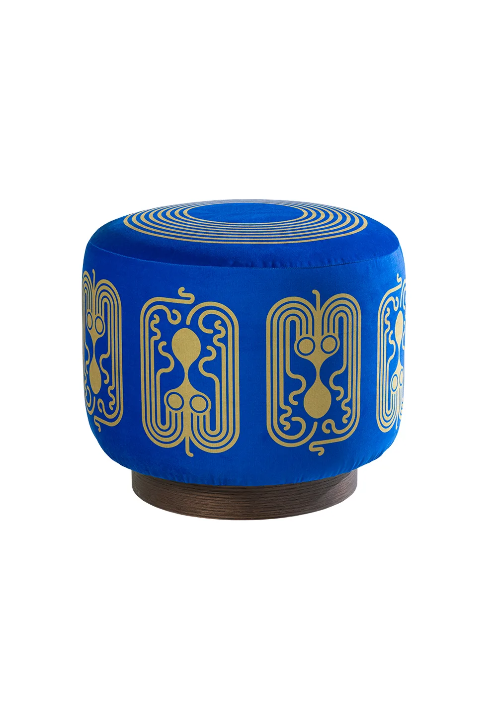 Pouf Poulpo Rond de Christian Signorel, collection Bestiaire, coloris Cobalt