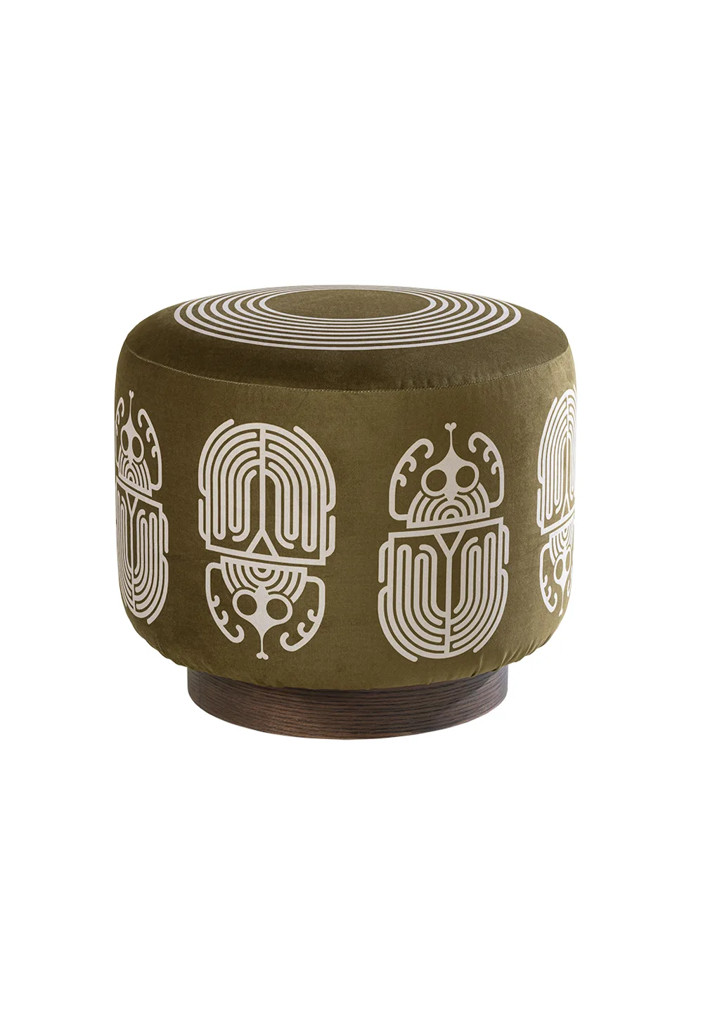 Pouf Scarab Rond de Christian Signorel, collection Bestiaire, coloris Antique
