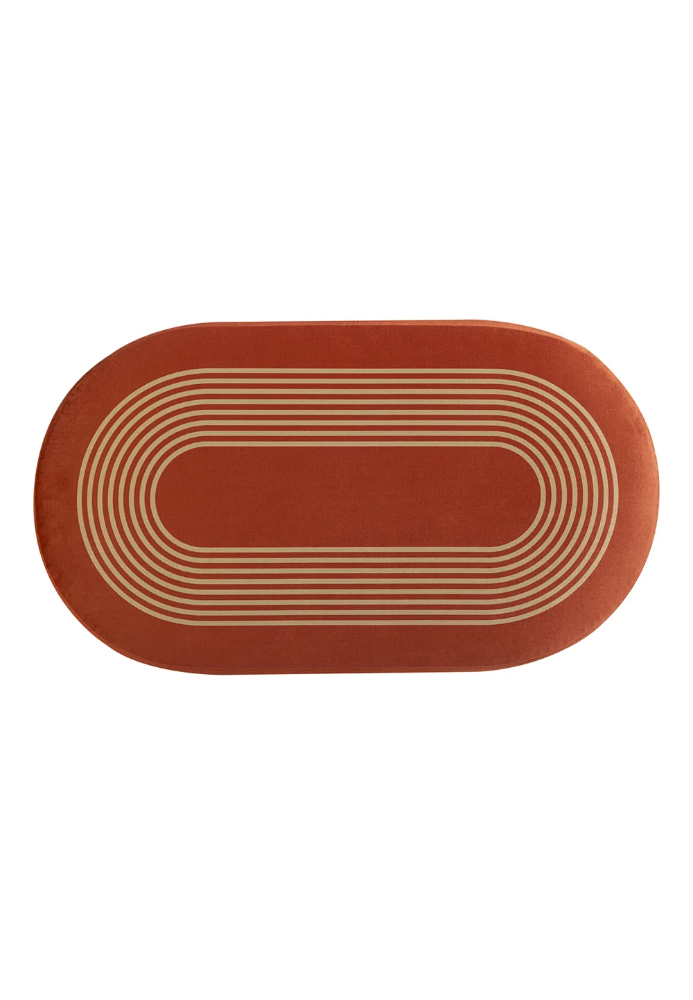Pouf Tribus Oblong de Christian Signorel, collection Bestiaire, coloris Terracotta