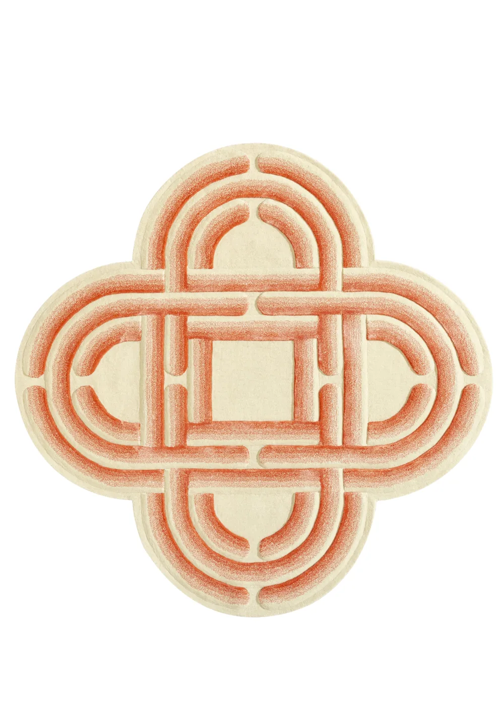 Minotor 2.0 Nef Onyx, tapis de Christian Signorel, crème et corail