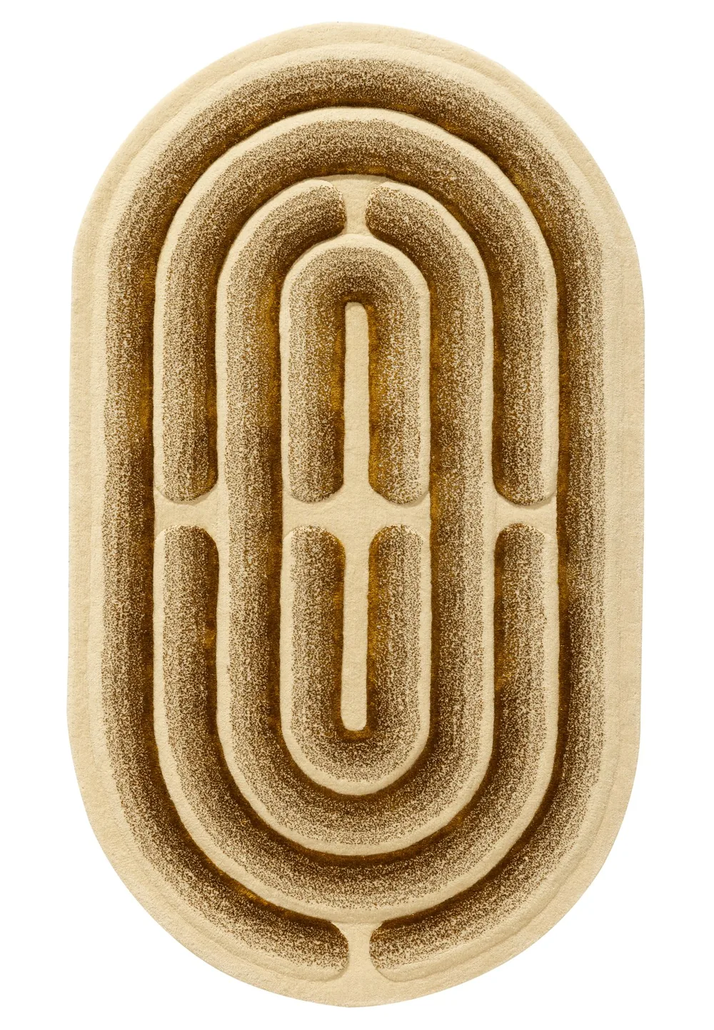 Minotor 2.0 Oblong Calacatta, tapis de Christian Signorel, laine et Tencel