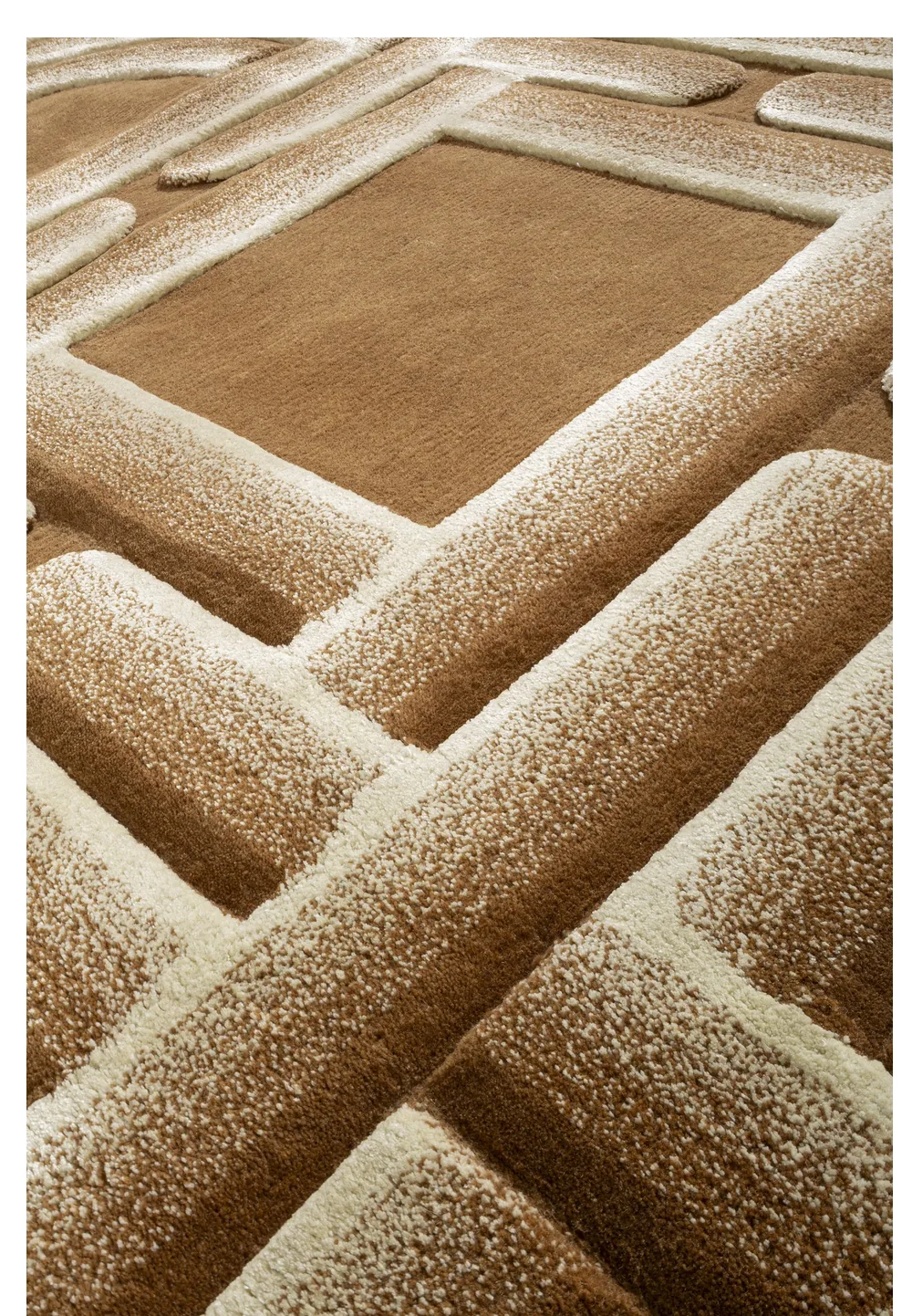 Minotor 2.0 Nef Argile, tapis de Christian Signorel, laine et Tencel