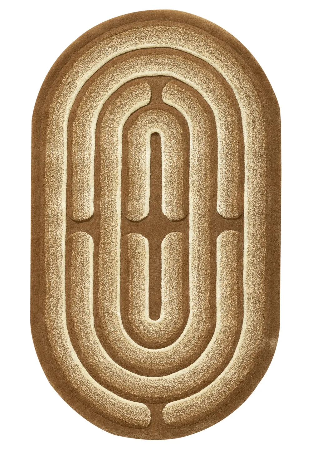 Minotor 2.0 Oblong Argile, tapis de Christian Signorel, laine et Tencel