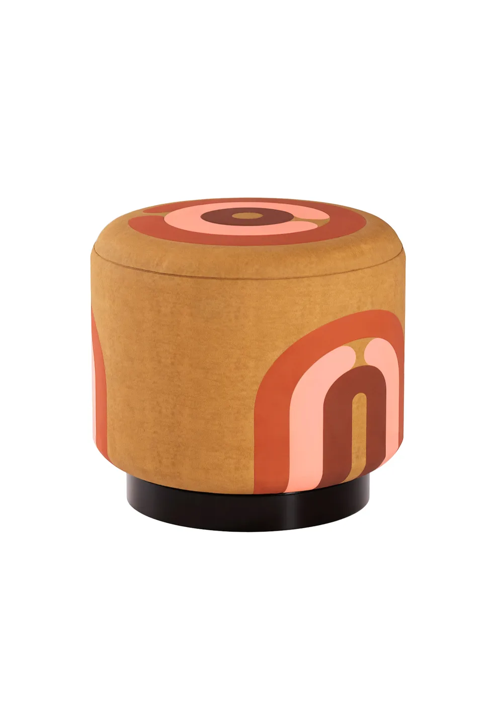 Pouf Minotor Rond de Christian Signorel, collection Minotor, coloris Ambre