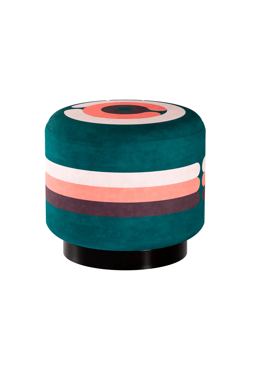 Pouf Minotor Rond de Christian Signorel, collection Minotor, coloris Tourmaline