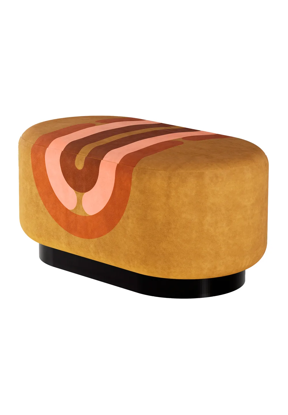 Pouf Minotor Oblong de Christian Signorel, collection Minotor, coloris Ambre